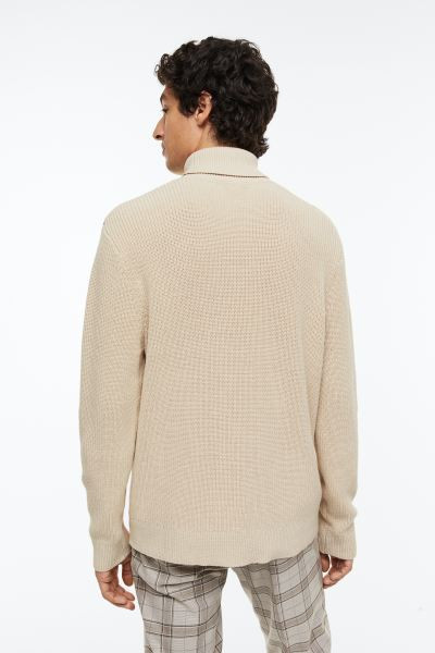 Regular Fit Turtleneck Sweater - Light beige - Men | H&M US | H&M (US + CA)