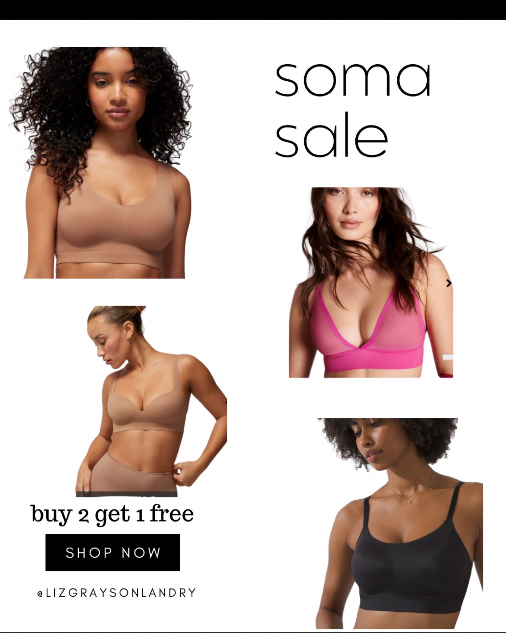 Soma bra sale! Buy 2 bras and get one free. I am getting some of the bralettes for post surgery bra wear. 

#LTKsalealert #LTKstyletip