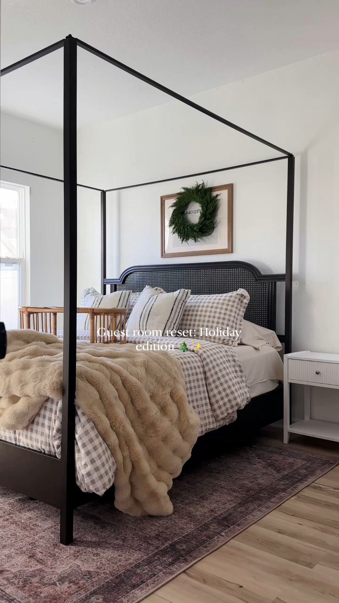 Guest room fresh linens you can use my code JAMIE at Hutch and Linens 🤎