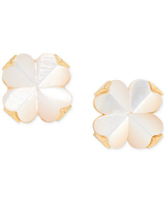 kate spade new york Gold-Tone Spade Flower Stud Earrings - Macy's | Macy's
