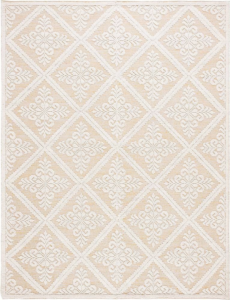 SAFAVIEH Vermont Collection 9' x 12' Ivory/Gold VRM306D Handmade French Country Floral Trellis Pr... | Amazon (US)