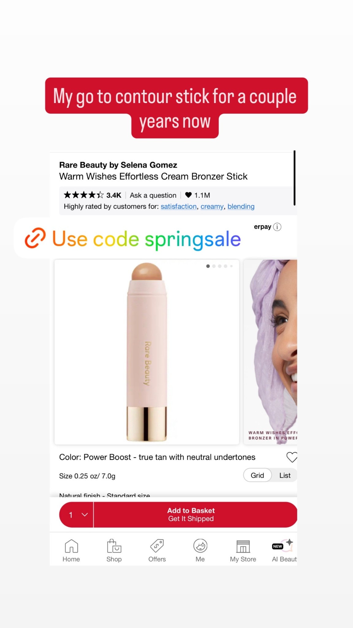 Sephora sale, rare beauty, contouring, stick bronzer ￼

#LTKBeauty