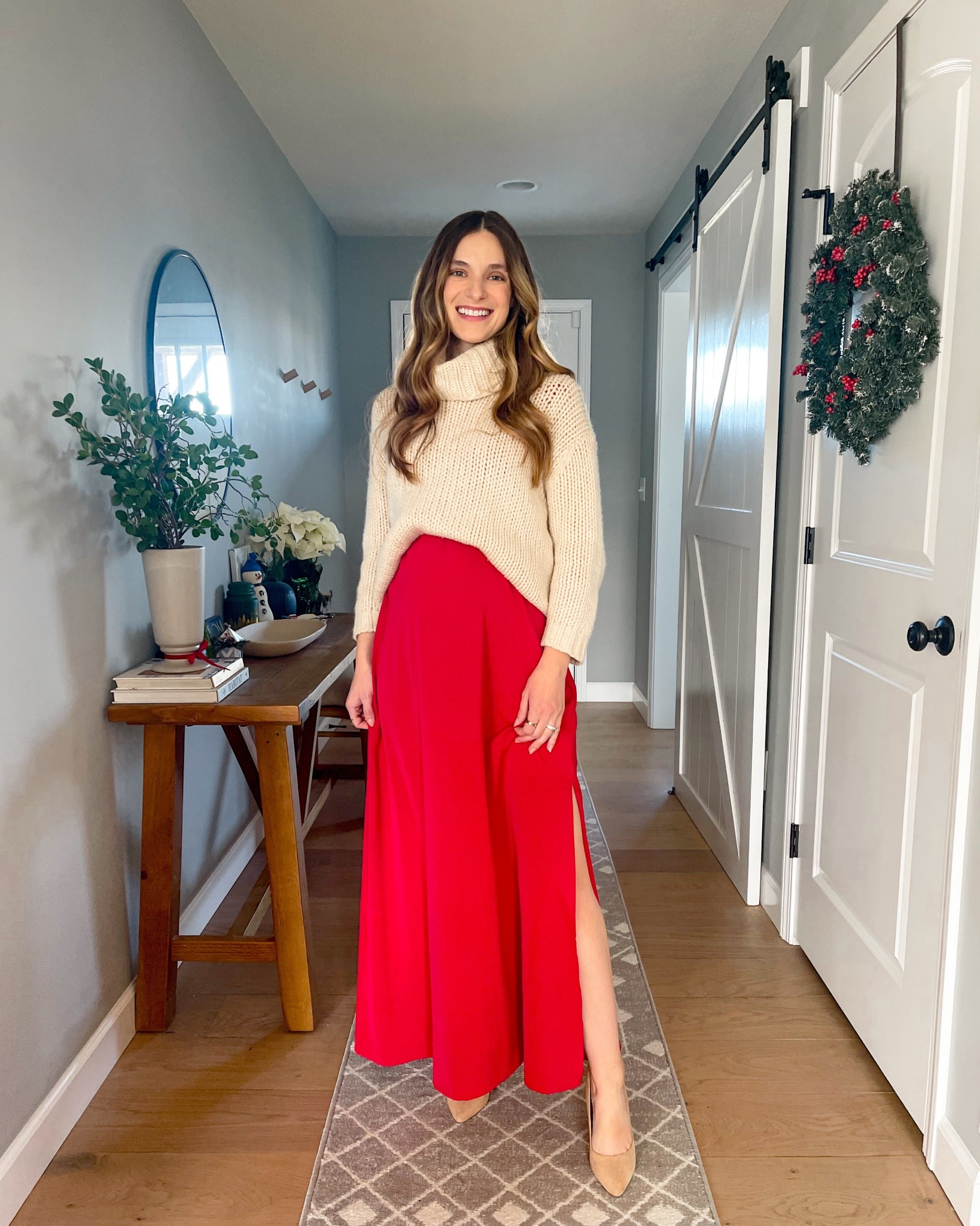 This Amazon maxi dress is great to wear alone or layer a sweater over it in the winter for twice the wear! I linked my favorite Tucky belt to achieve this look. My dress is no longer available so I linked a similar Amazon dress here. Wearing my normal size even though I’m 24 weeks pregnant. 

#LTKFindsUnder50 #LTKBump #LTKHoliday