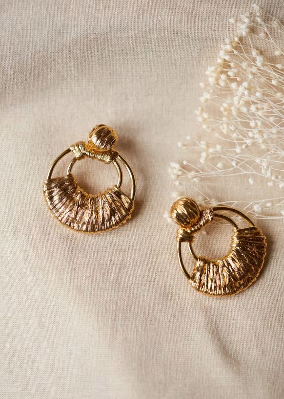 Joe earrings - Gold - 3 micron Gold-plated metal - Sézane | Sezane Paris