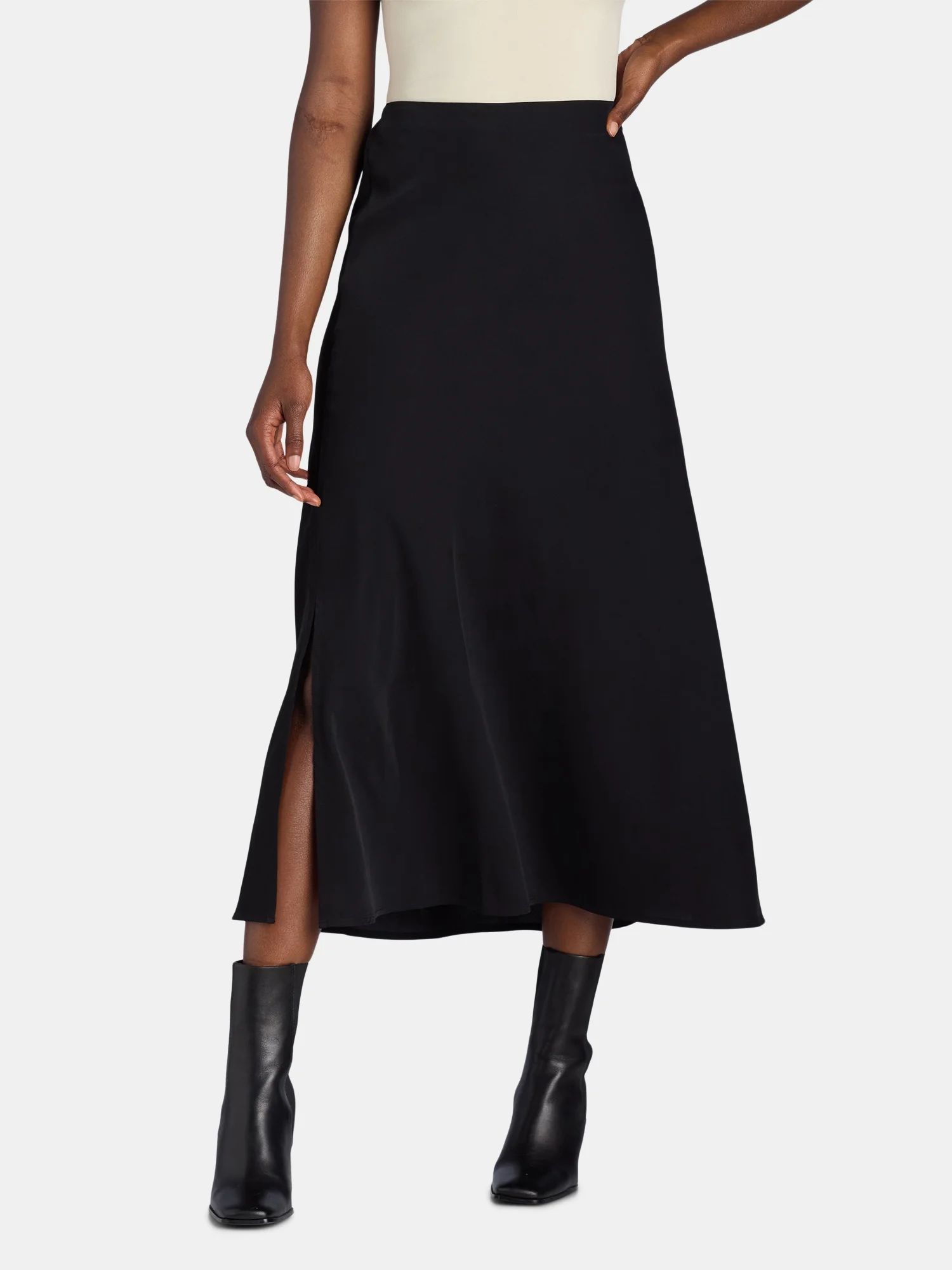 Time and Tru Women's Satin Maxi Slip Skirt, Sizes XS-XXXL | Walmart (US)