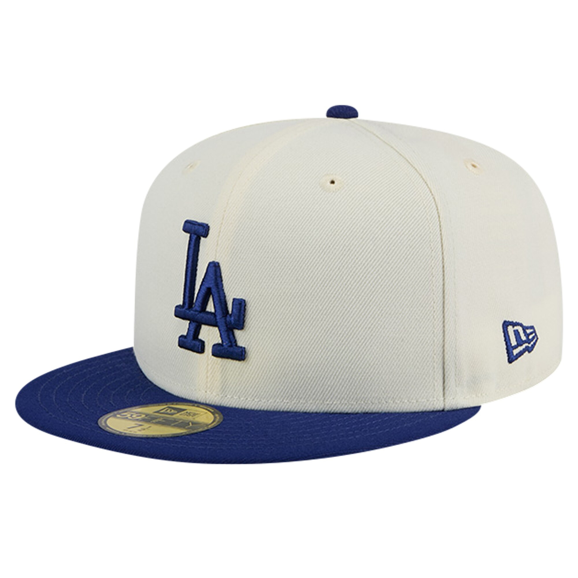 Los Angeles Dodgers New Era Evergreen Chrome 59FIFTY Fitted Hat - Cream | Lids