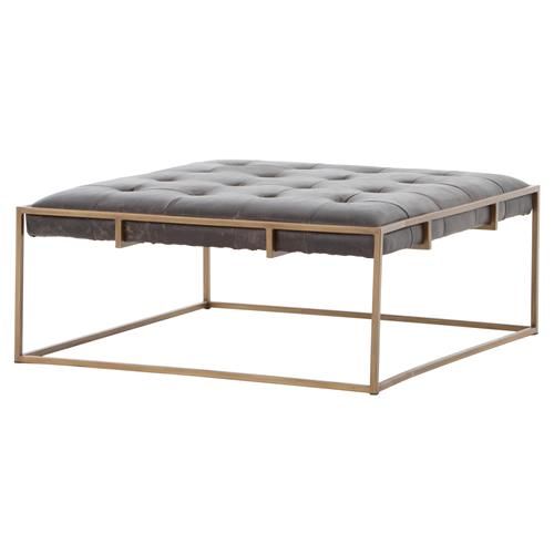 Ulysses Industrial Loft Steel Square Coffee Table | Kathy Kuo Home