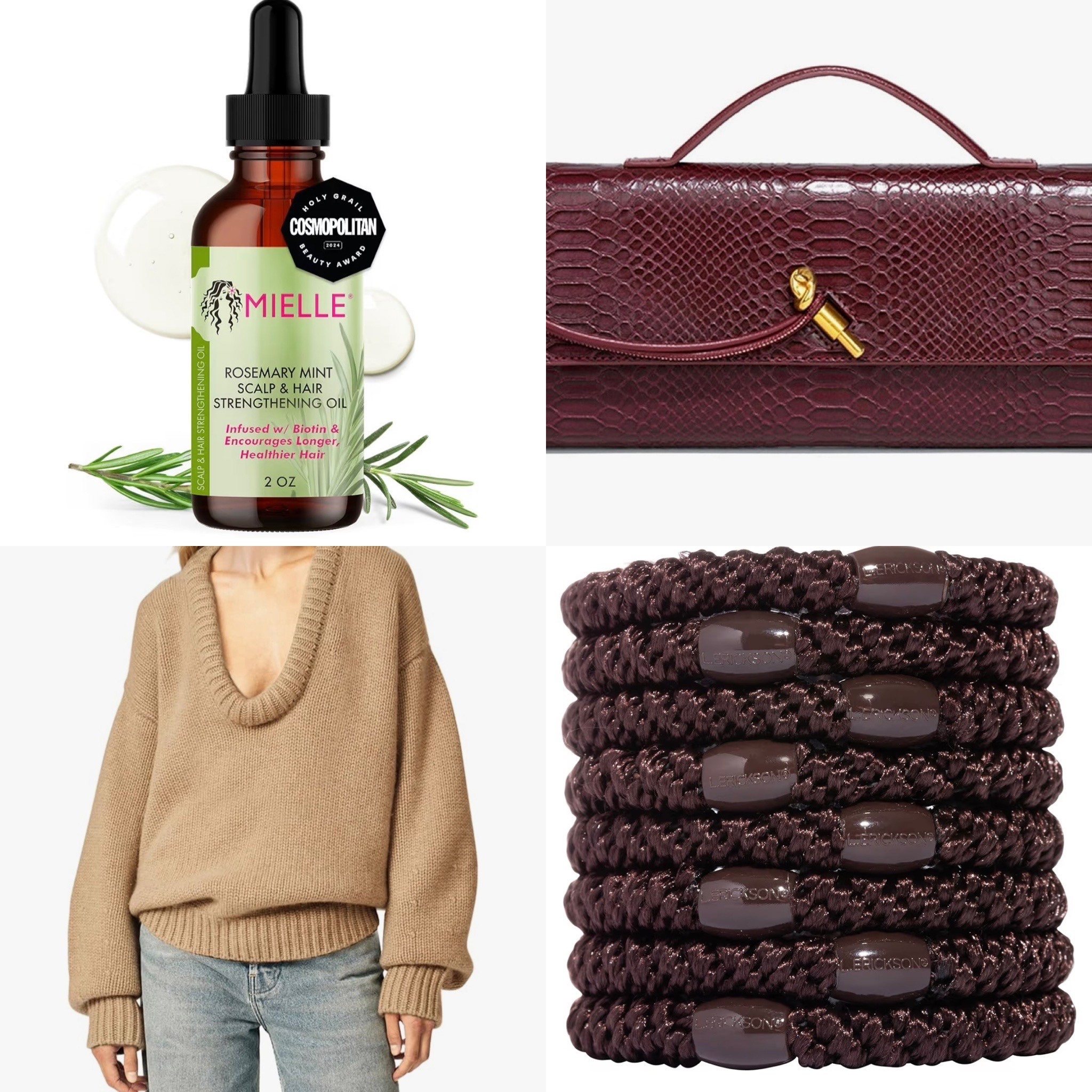 - all natural hair growth, length and thickness 
- chic and affordable 
- great quality sweater and looks designer 
- best hair ties.. I’ll die on this hill 

#LTKGiftGuide