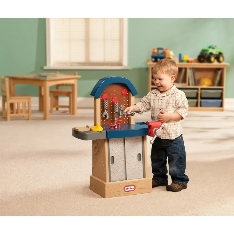 Little Tikes Tough Workshop Construction Play Set with 11 Pieces Including Tools and Workbench Pr... | Walmart (US)