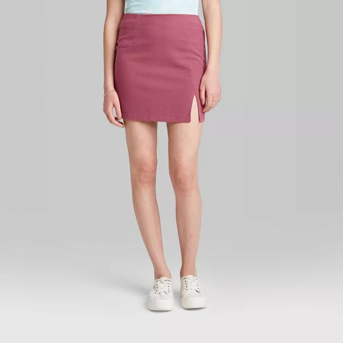 Women's Notch Front A-Line Mini Skirt - Wild Fable™ | Target