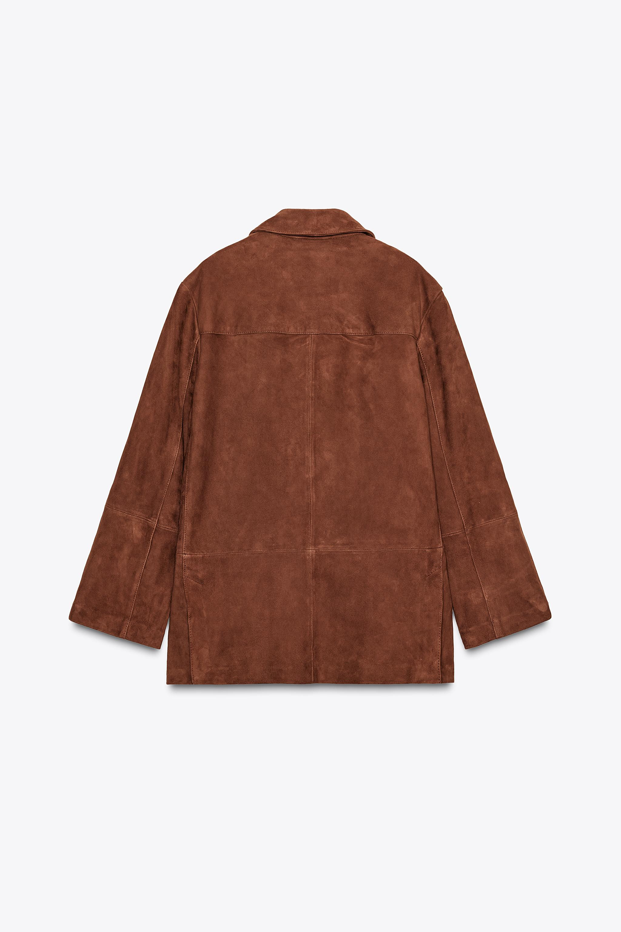 ZW COLLECTION LIMITED EDITION OVERSIZED SUEDE LEATHER BLAZER | Zara US