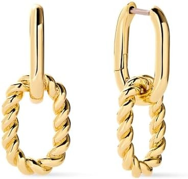 Ana Luisa Ash Double Hoop Earrings for Women - 14K Gold Plated, Silver & Two-Tone - Lightweight, ... | Amazon (US)