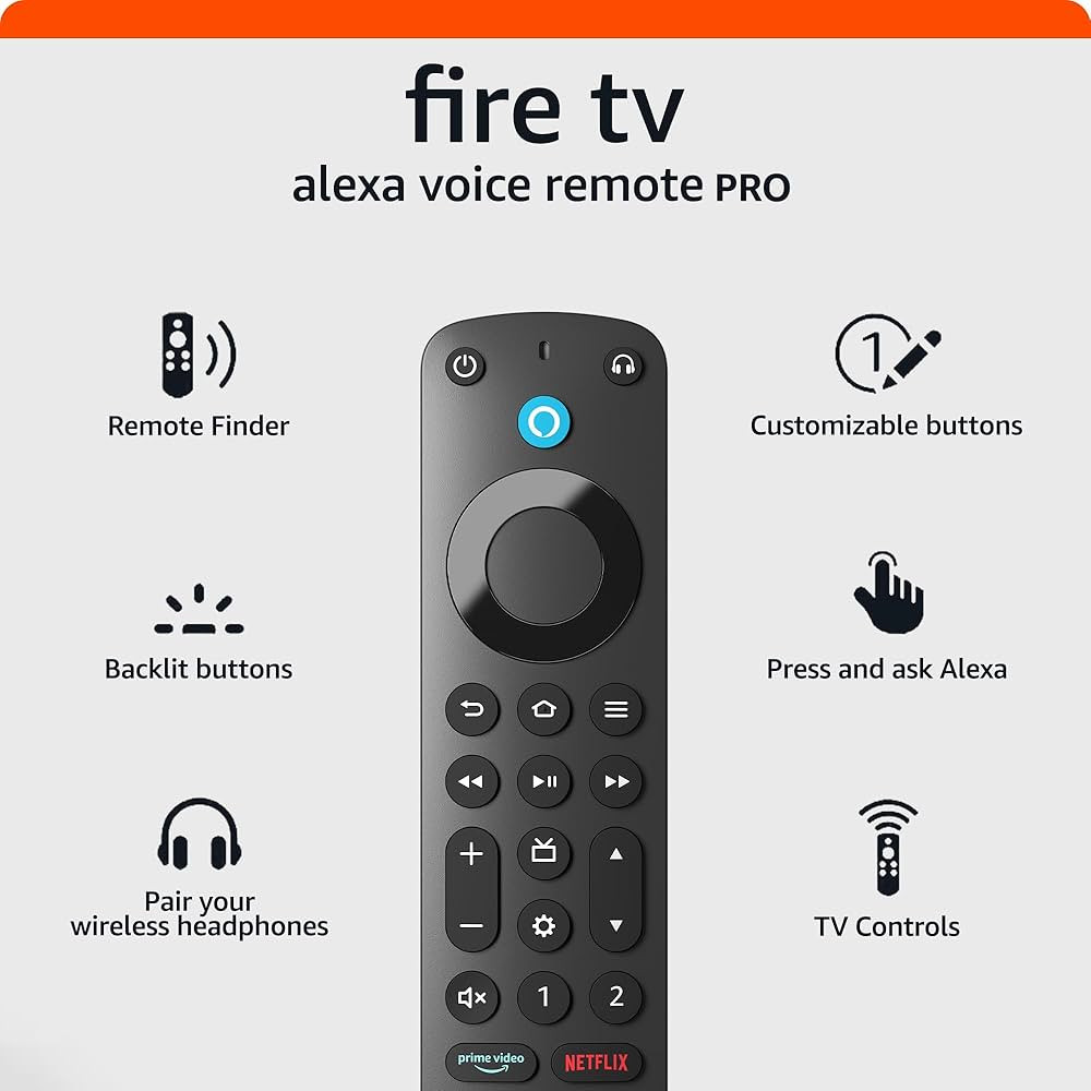 Amazon Fire TV Alexa Voice Remote Pro (newest model) with remote finder, TV controls, and backlit... | Amazon (US)