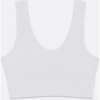 White Ribbed Seamless Crop Top Bralette New Look | New Look (UK)