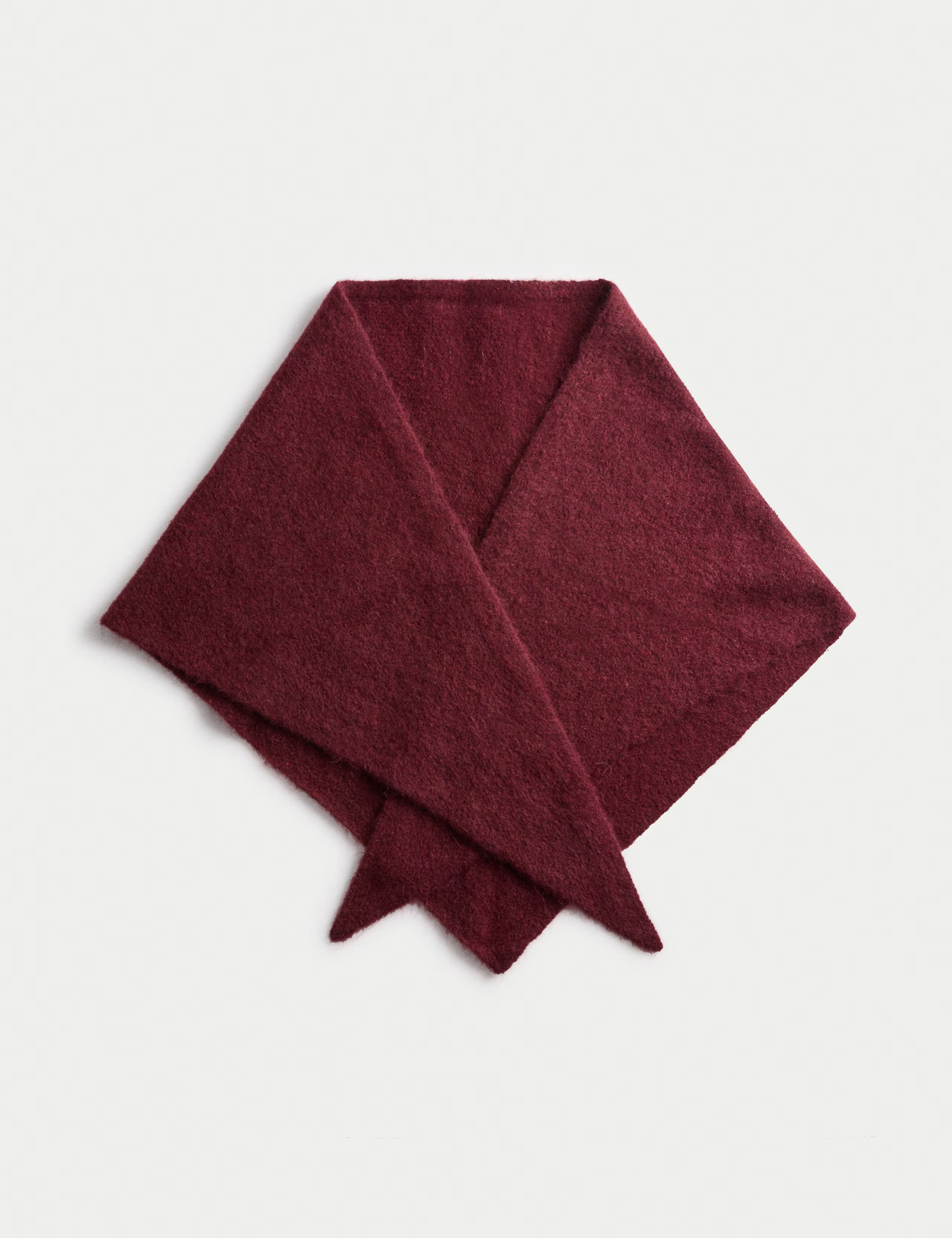 Knitted Textured Triangle Scarf with Wool | Marks & Spencer (UK)