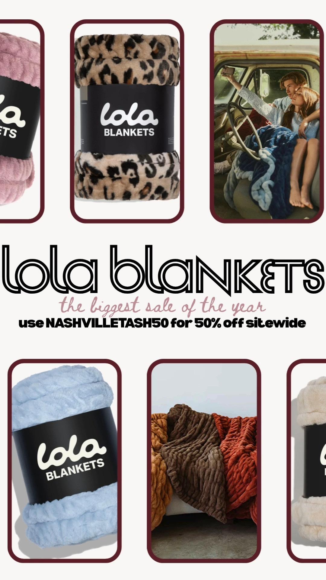 Cozy season just got SO much better 🤍 Use code NASHVILLETASH50 for 50% OFF your Lola Blanket + get a FREE $50 gift card with your purchase!! The perfect excuse to grab one for you… or get a head start on gifting 🎁✨ 

 #LTKSeasonal #LTKHome #LTKSaleAlert