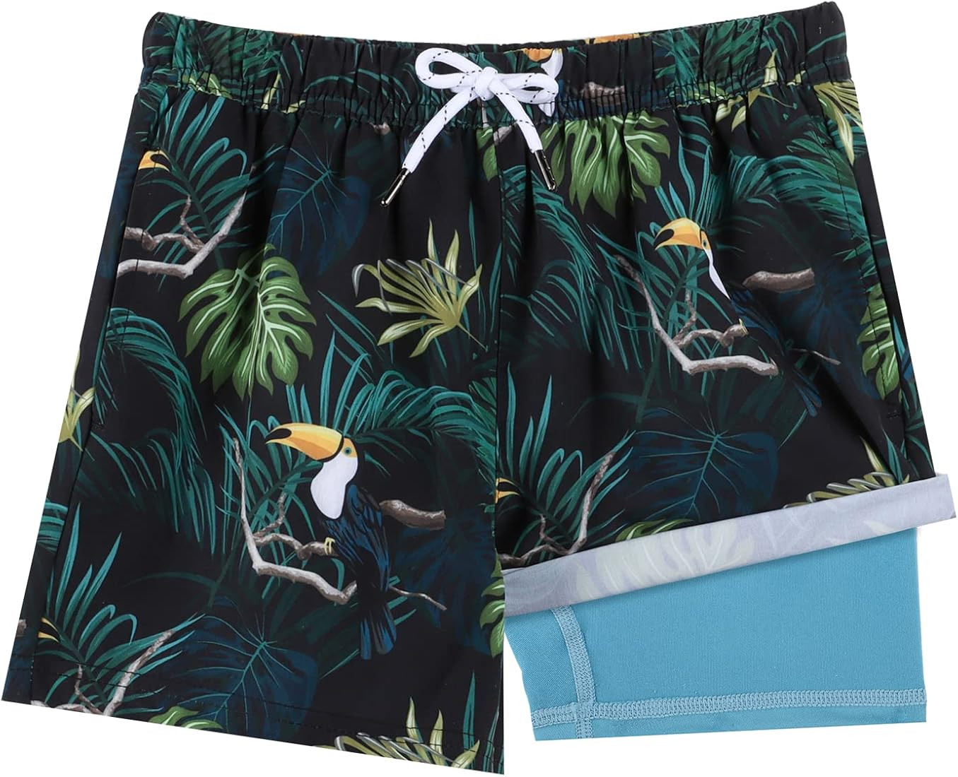 BRISIRA Boys Swim Trunks Toddler Bathing Suit Anti Chafe Youth Swim Shorts Kids Swim Suit with Co... | Amazon (US)