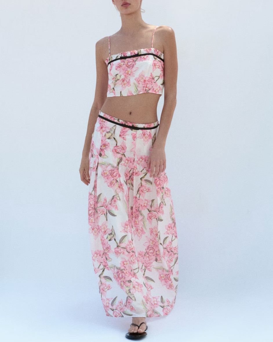 Pink and white floral crop top and maxi skirt matching set

#LTKSeasonal
