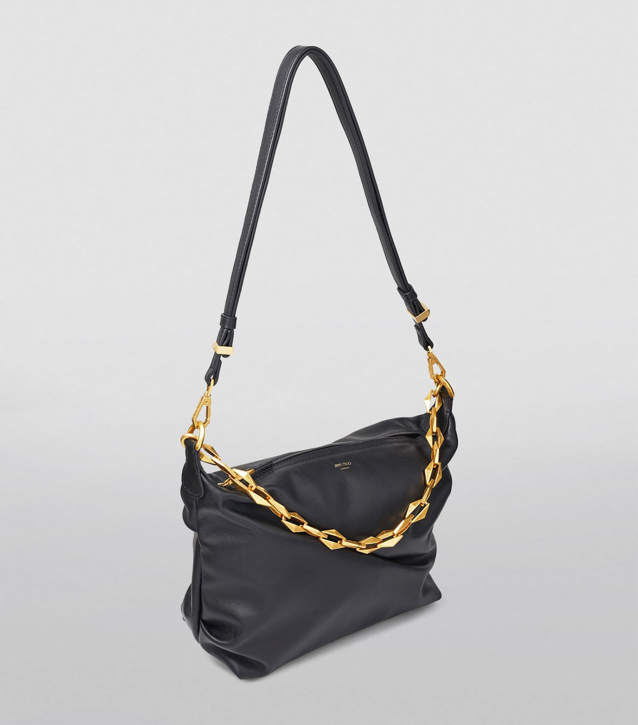 New SeasonJimmy ChooLeather Diamond Shoulder Bag£1,295Colourblack/goldQuantity1234567Add to bagW... | Harrods