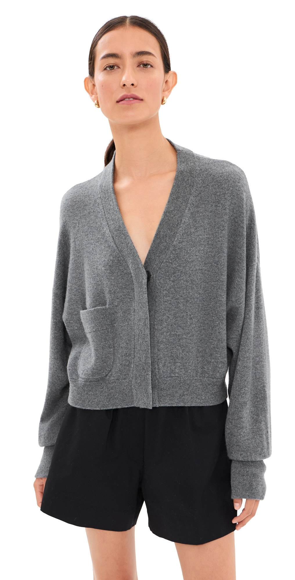 Le Kasha Bruges Cashmere Cardigan Mid Grey One Size | Shopbop