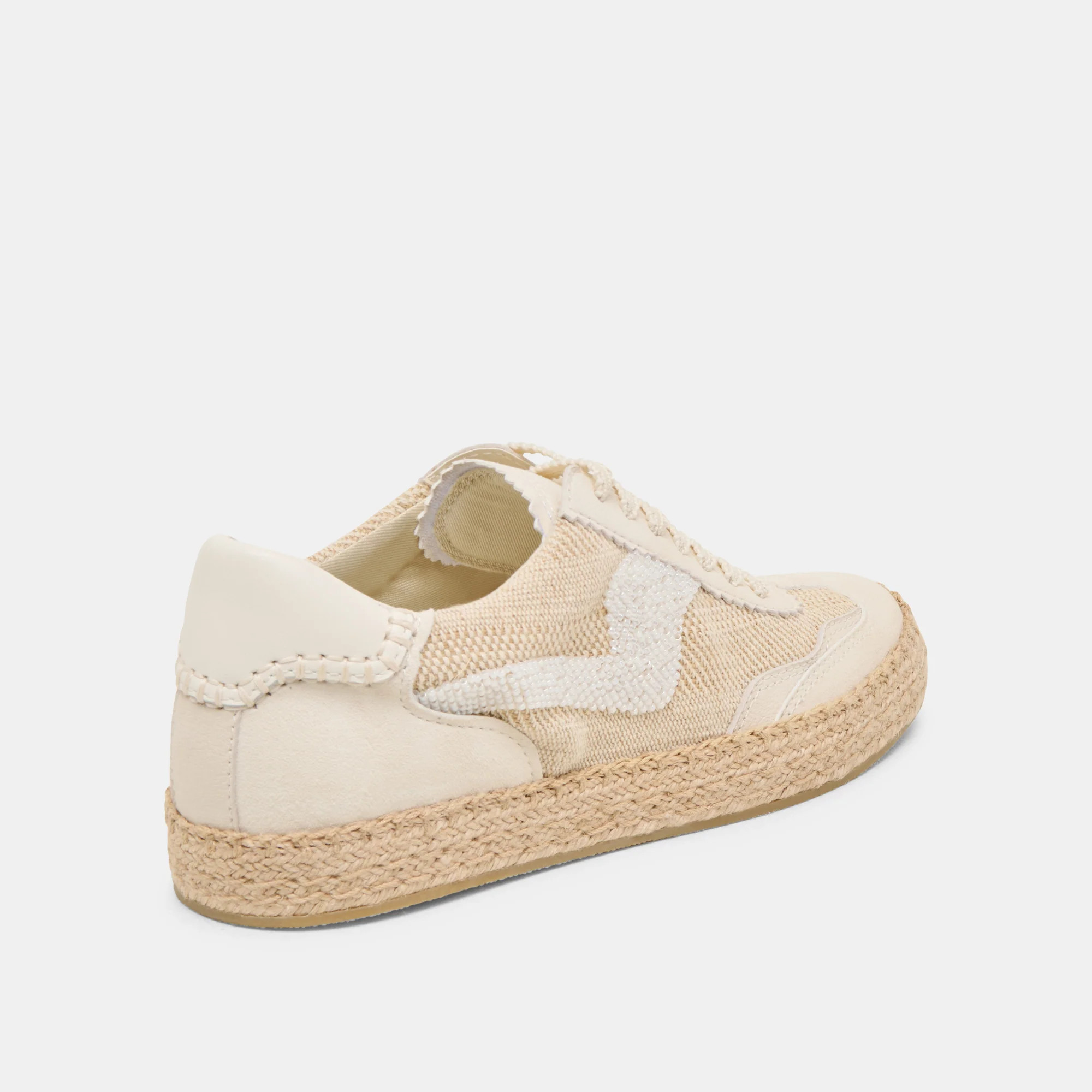 NOTICE ESPADRILLE BEAD SNEAKERS NATURAL MULTI BURLAP | DolceVita.com