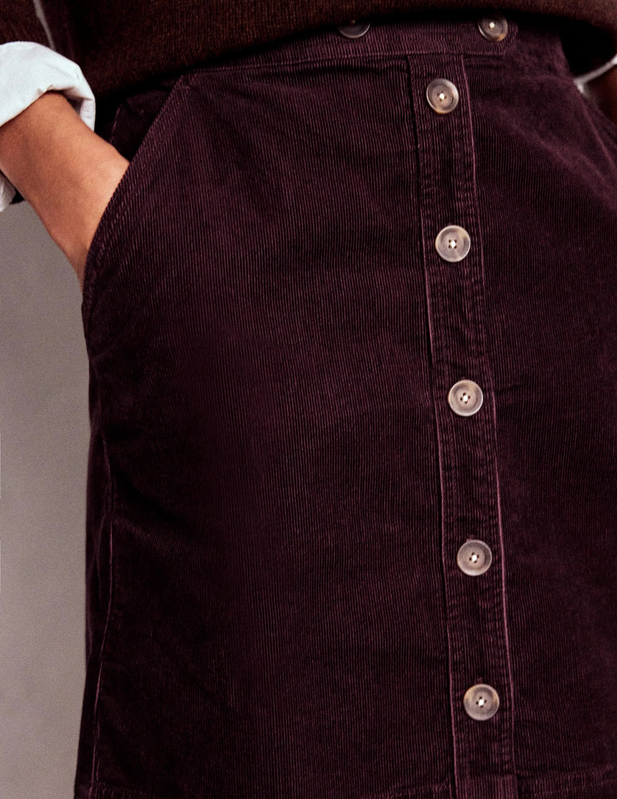 Cecelia Cord Skirt-Deep Aubergine | Boden (US)