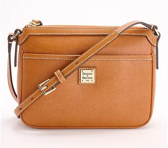 Dooney & Bourke Saffiano East/West Pocket Crossbody | QVC