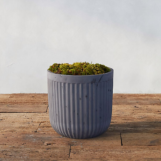 Fiber Concrete Barrel Pot, 12" | Terrain