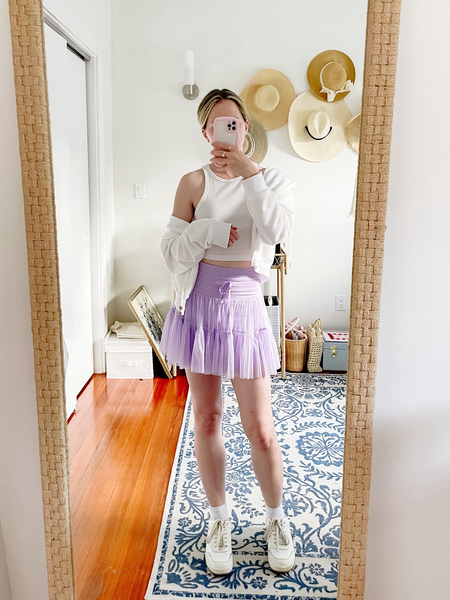 taylor bought this skirt, so i bought this skirt. 

athleisure, taylor swift, eras tour, preppy, lavender, popflex, cute workout wear 

#LTKActive #LTKFitness #LTKFindsUnder100