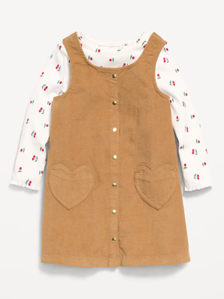 Long-Sleeve T-Shirt and Corduroy Dress Set for Toddler Girls | Old Navy (US)