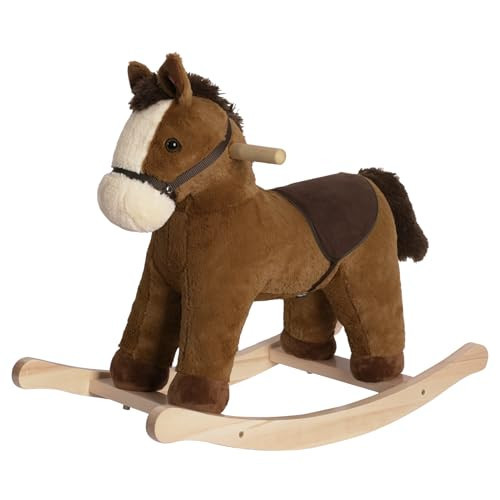 Rock My Baby Rocking Horse, Dark Brown Horse Rocker for Toddlers 18M+, Plush Ride on Horse Toy with Realistic Sound,Soft Stuffed Filling, CPC Certified | Amazon (US)
