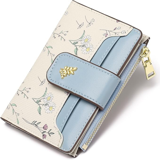 GAEKEAO Small Wallets for Women RFID Blocking Leather Bifold Zipper Pocket Wallet Credit Card Hol... | Amazon (US)