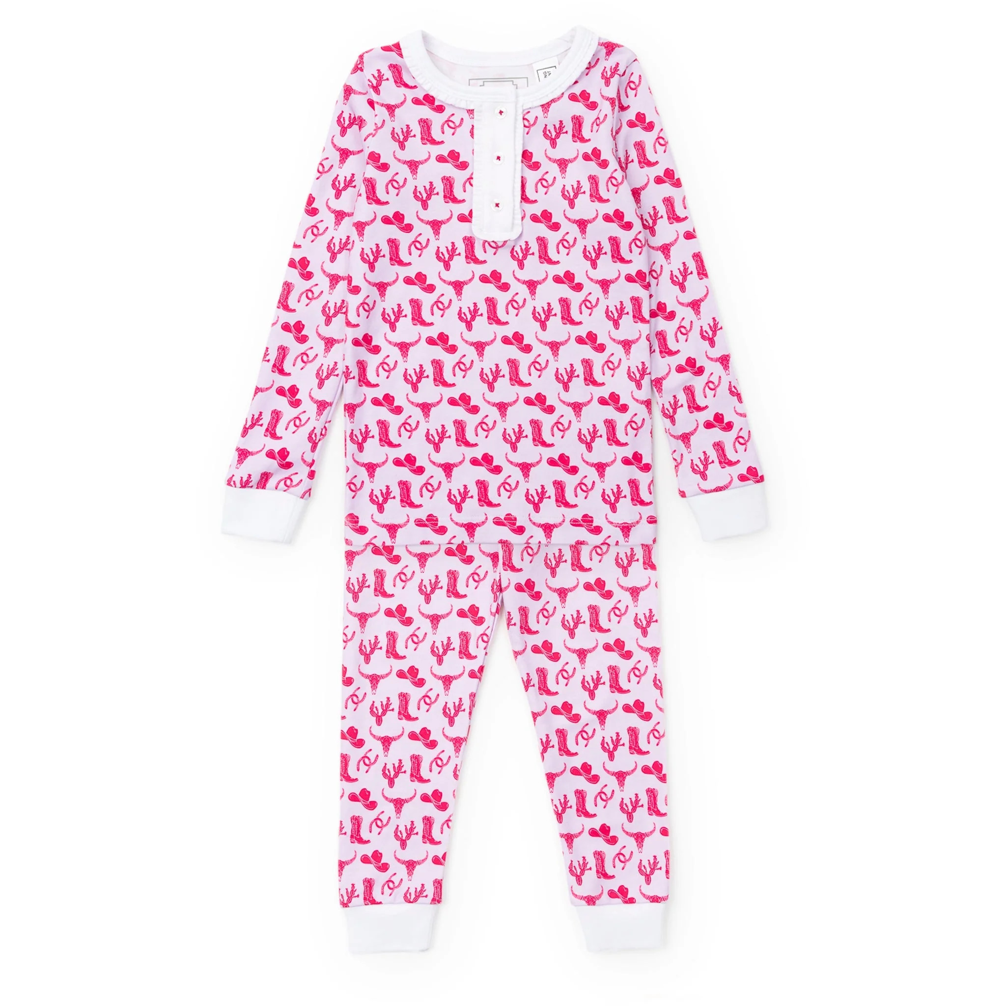 Lila and Hayes Alden Girls' Pajama Pant Set - Wild West Pink | JoJo Mommy