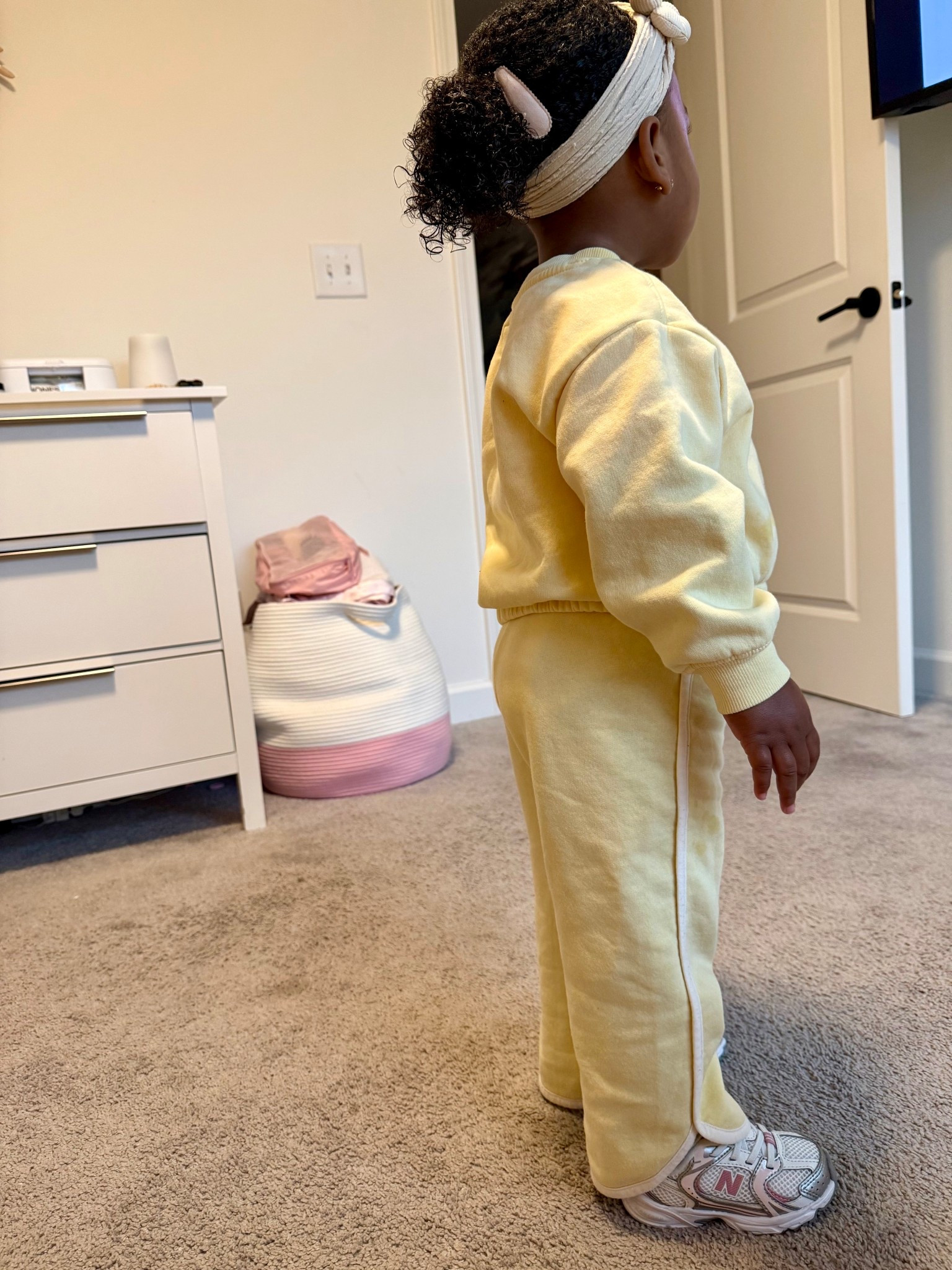 Babygirl is looking fly in her sweatsuit from old navy currently on sale and her sneakers! She is rocking a size 3T. 🎀

#LTKKids #LTKBaby #LTKSaleAlert