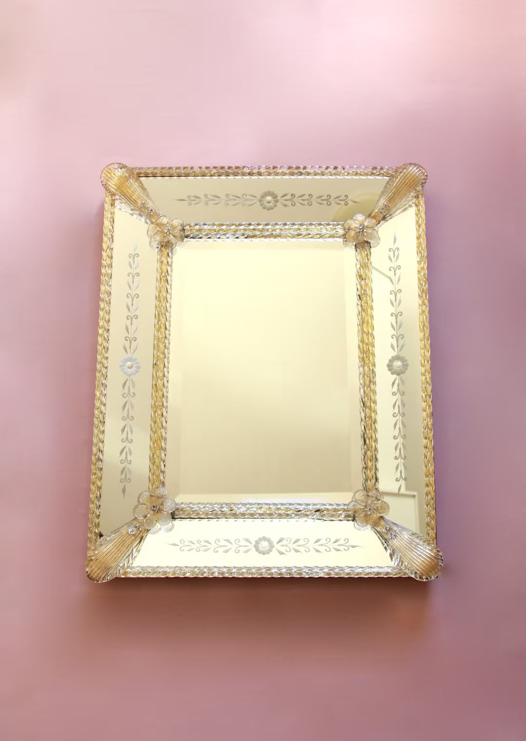 Vanità, Antique Murano Mirror With Matching Shelf, Italy, 1940s - Etsy | Etsy (US)