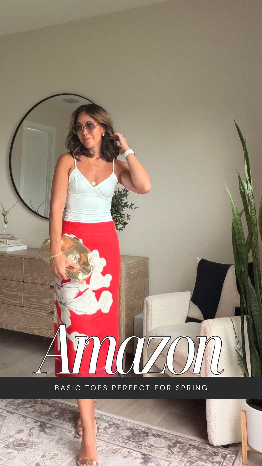 Spring Basics Series — the white top you’ll reach for on repeat.

This spaghetti strap tank is double-lined with a buttery soft feel and a flattering V neckline with subtle seamed cups that give it shape without feeling restrictive. The fit is smooth and form-hugging, and the adjustable straps make it easy to get just the right fit.

I styled it here with a floral skirt and heels for something lighter and more feminine. Just as easy to layer as it is to wear on its own.

From Amazon, comes in multiple colors. Wearing a small, true to size.

#LTKootd #LTKSeasonal #LTKgrwm