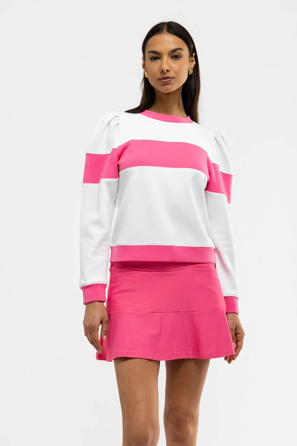 Peggy Sweatshirt - White/Rose | Smith and Quinn