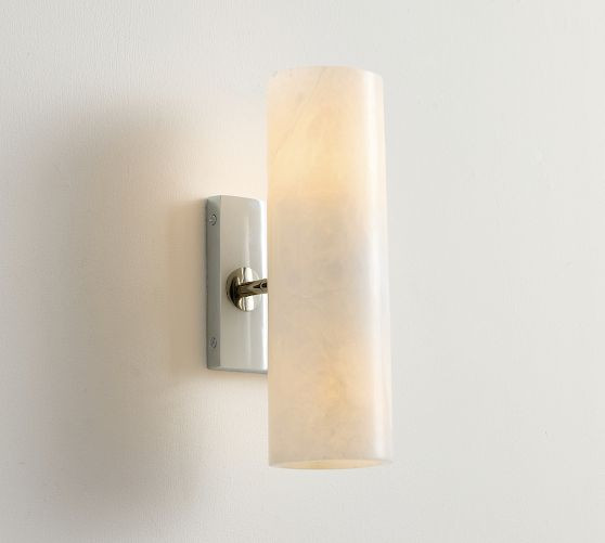 Frances Alabaster Tube Sconce (13") | Pottery Barn (US)