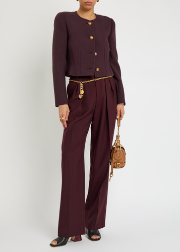 Darted cropped wool jacket | Harvey Nichols