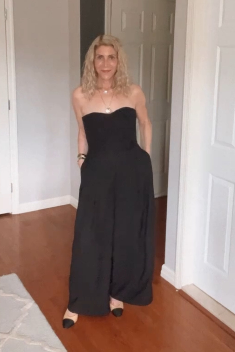 I found the PERFECT 3 season jumpsuit! It’s crepe, comfortable and it has pockets! 

Runs TTS. I’m wearing a size 6 for reference. 

#LTKStyleTip #LTKOver40