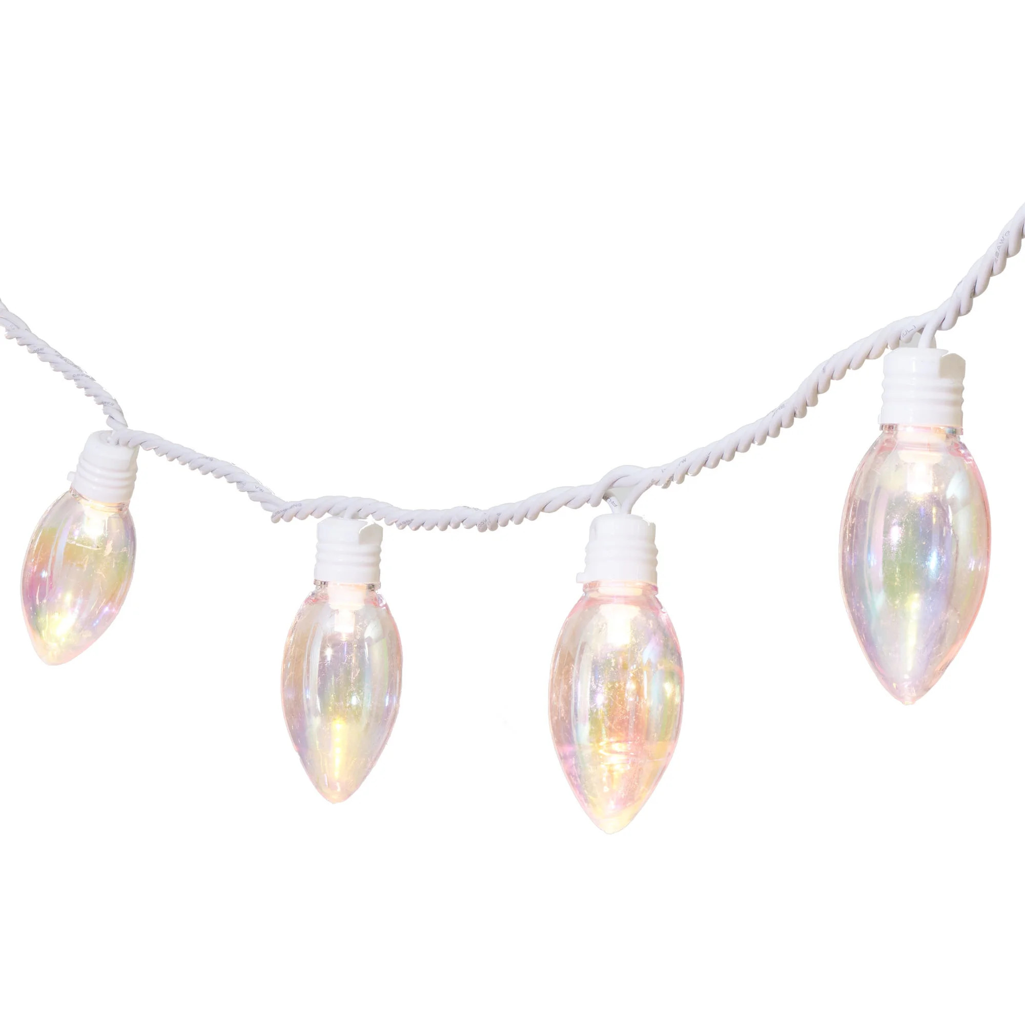 Holiday Time 100-Count Iridescent Blush Smooth C9 LED Christmas Lights, 59.5 Feet | Walmart (US)