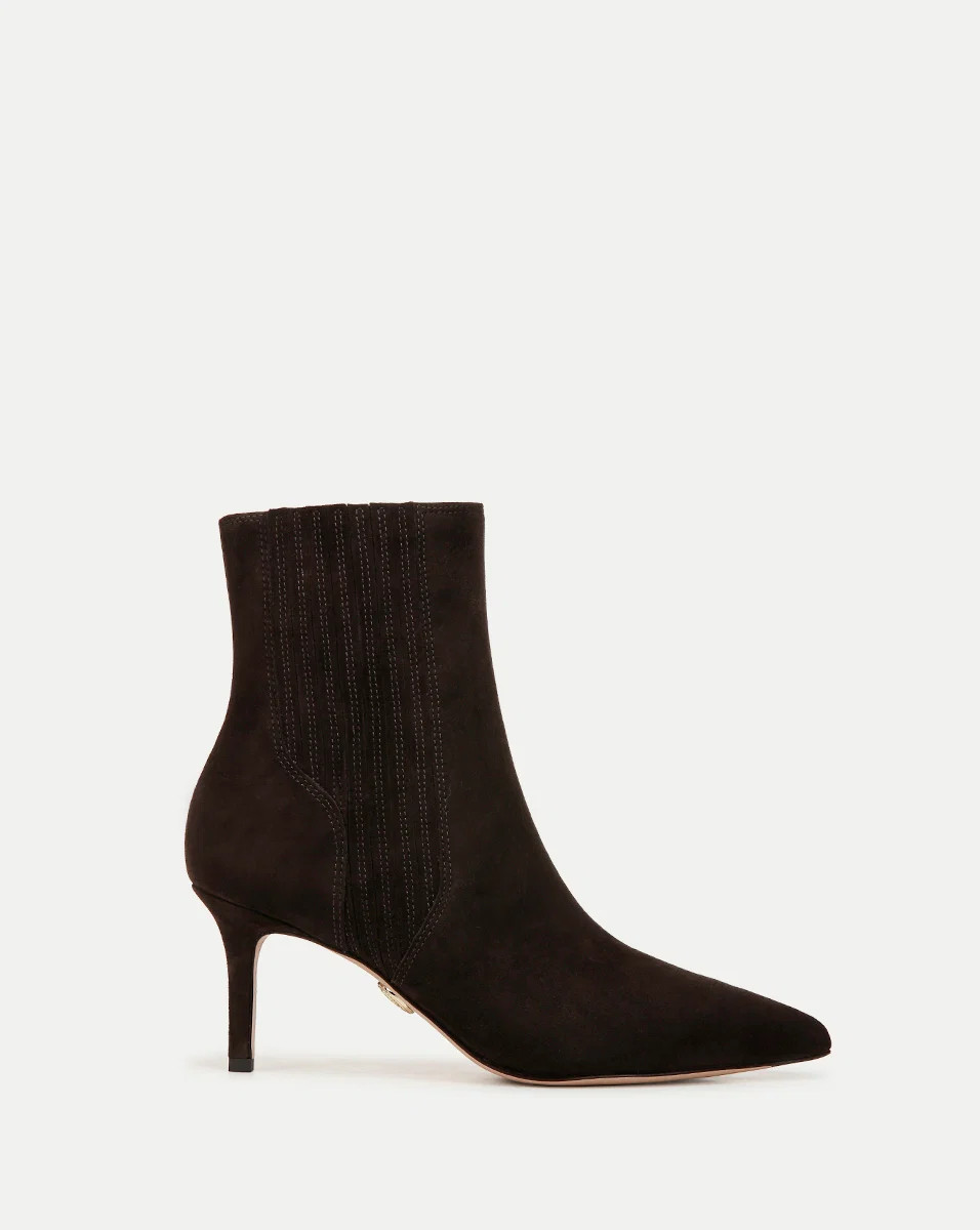 Lisa Mid-Heel Ankle Boot in Espresso | Veronica Beard | Veronica Beard