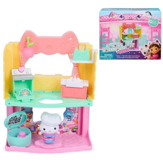 Gabby's Dollhouse: The Movie, Cakey's Sprinkle Cake-tastic Kitchen, Figure, Accessories & Surpris... | Walmart (US)