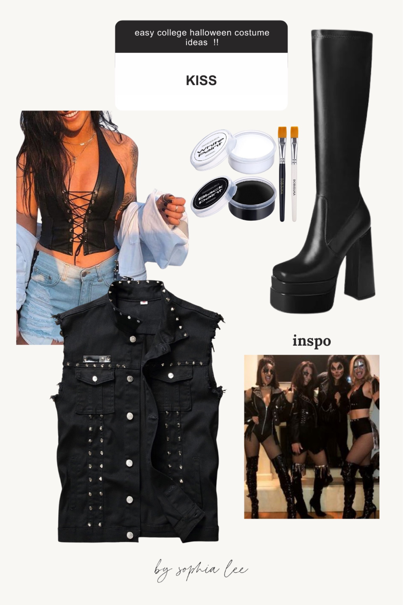 KISS is such a great, cheap easy Halloween costume! #HalloweenCostume #EasyHalloweenCostumes