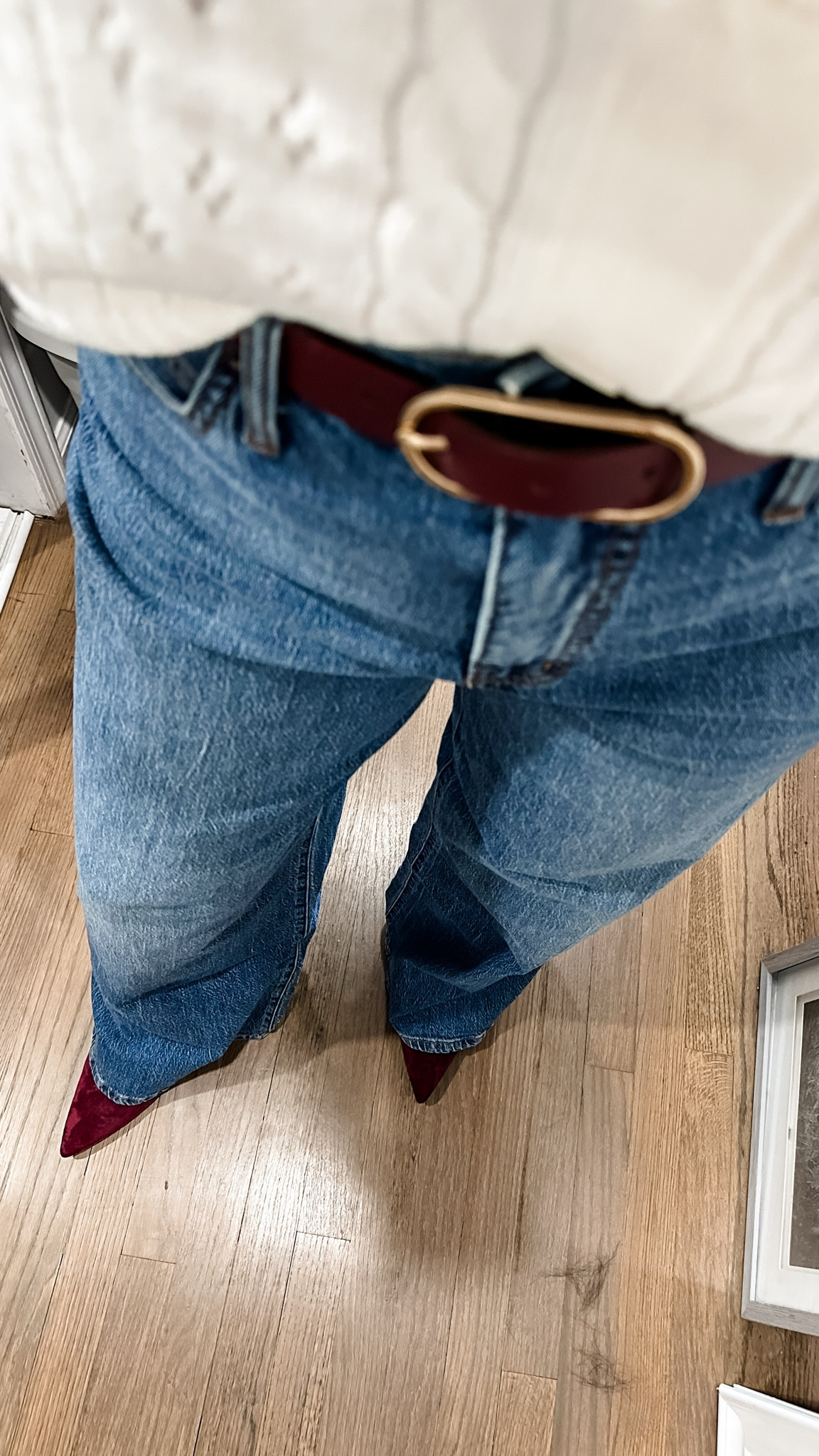 Love this for the holidays or winter! Medium cardigan, 29 jeans (that I have to wear higher heels with) I have a 29” inseam  

#LTKMidsize #LTKootd #LTKHoliday