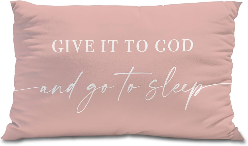 Knibeo Give It to God and Go to Sleep, Decorative Pillows Cover for Bed, Throw Pillows Cover for ... | Amazon (US)