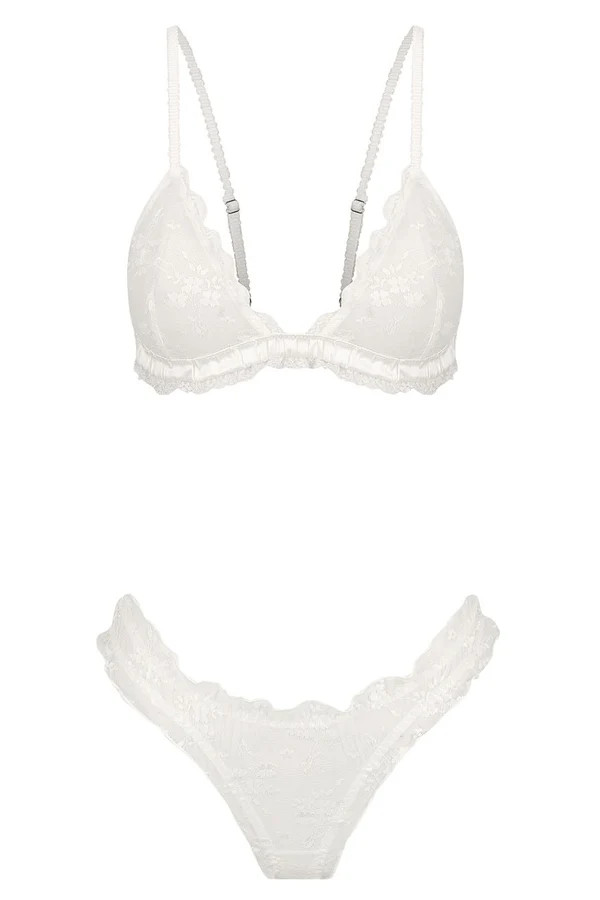 Tuesday Bralette Set White | Kat the Label US