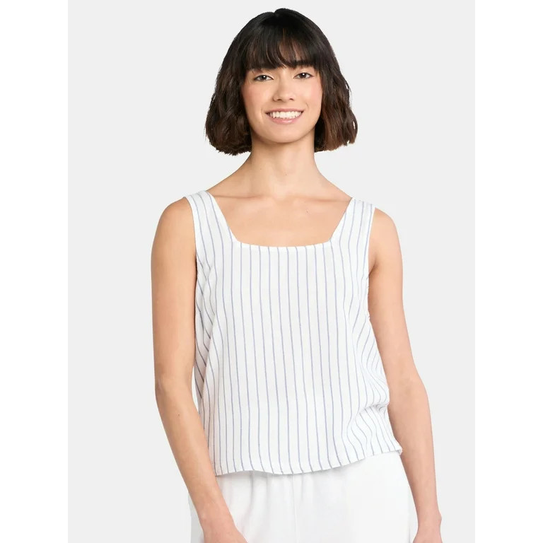 Time and Tru Women's Woven Tank Top, Sizes XS-XXXL | Walmart (US)