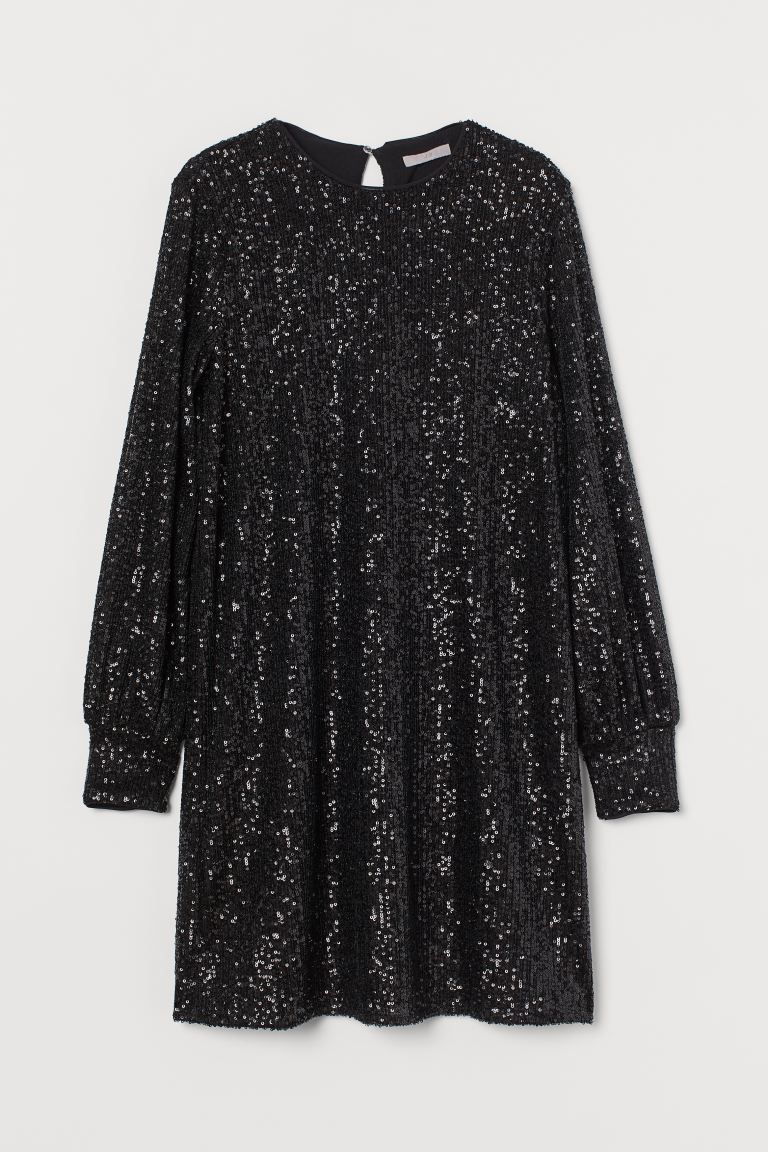 Long-sleeved sequined dress | H&M (UK, MY, IN, SG, PH, TW, HK)