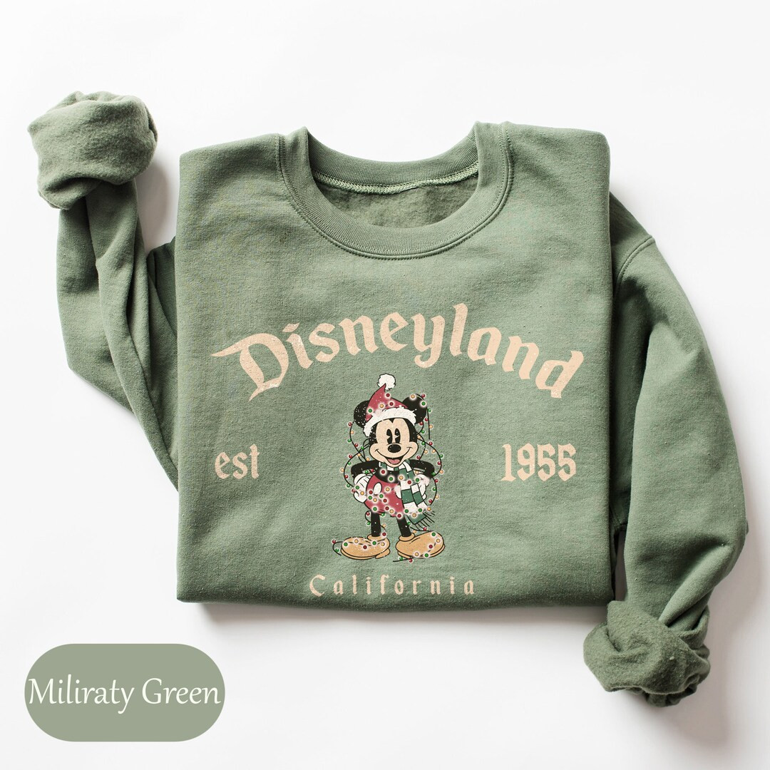 Magical Land Christmas Sweatshirt, Disneyland 1955 Sweatshirt, Mickey Christmas Sweatshirt, Disne... | Etsy (US)